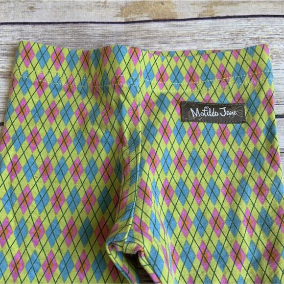 Matilda Jane Green Emerald Argyle Leggings - Picture 4 of 5